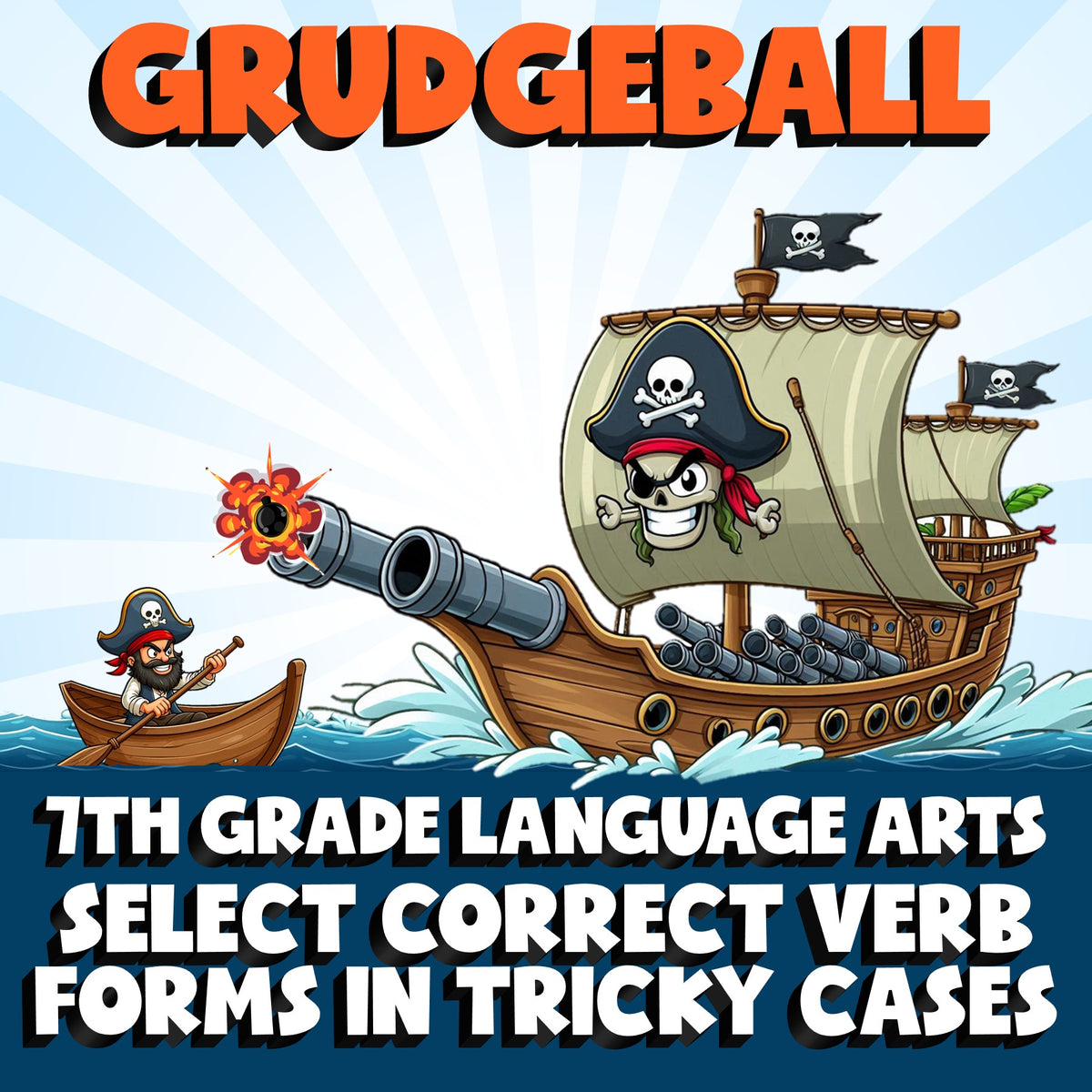 Select Correct Verb Forms in Tricky Cases GRUDGEBALL ELA Game - No Prep Grade 7