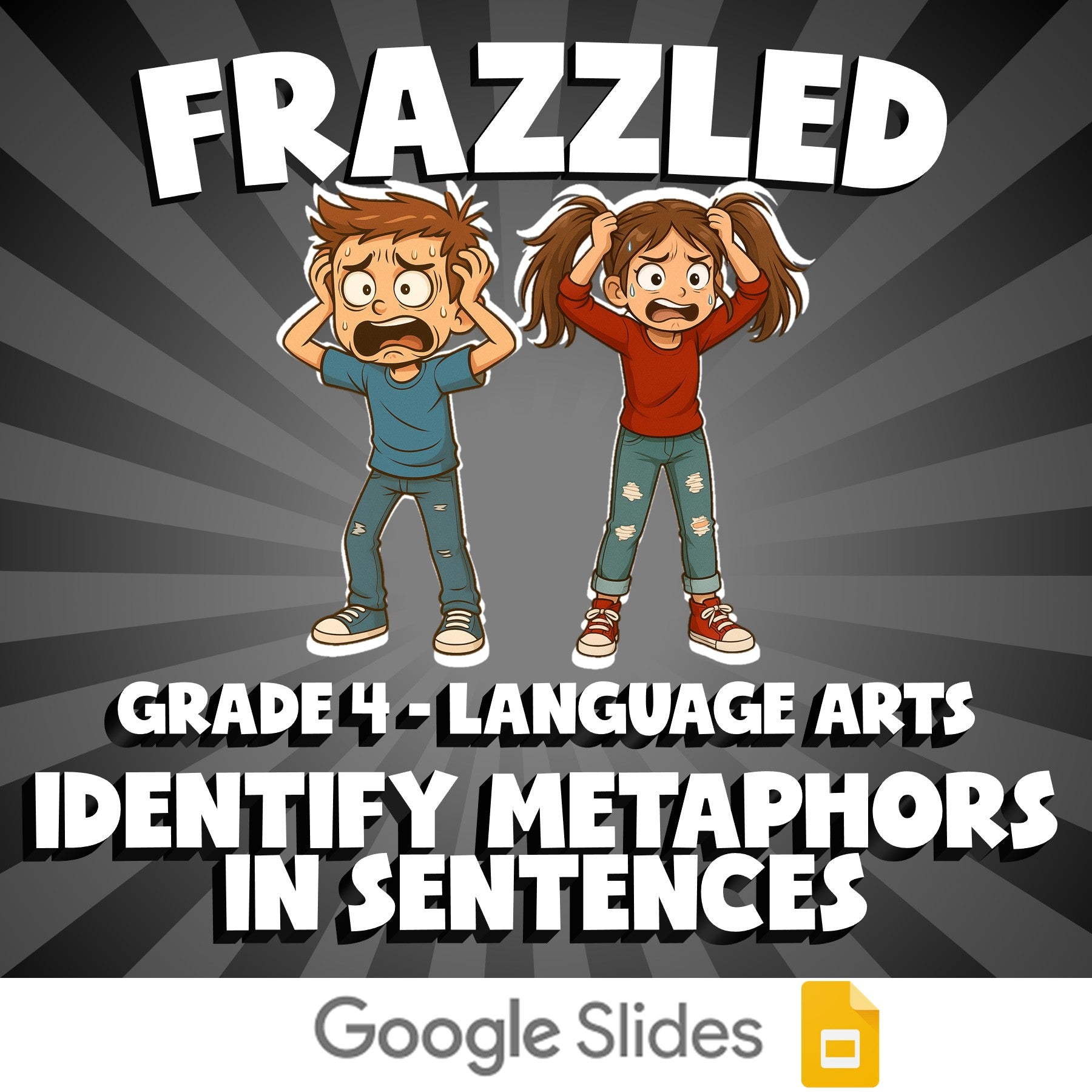 Identify Metaphors in Sentences FRAZZLED ELA Game - No Prep Grade 4 Review