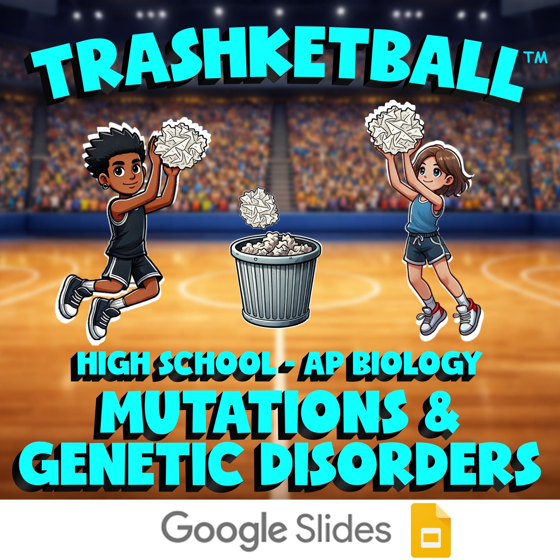 Mutations & Genetic Disorders TRASHKETBALL Science Game - No Prep AP Biology