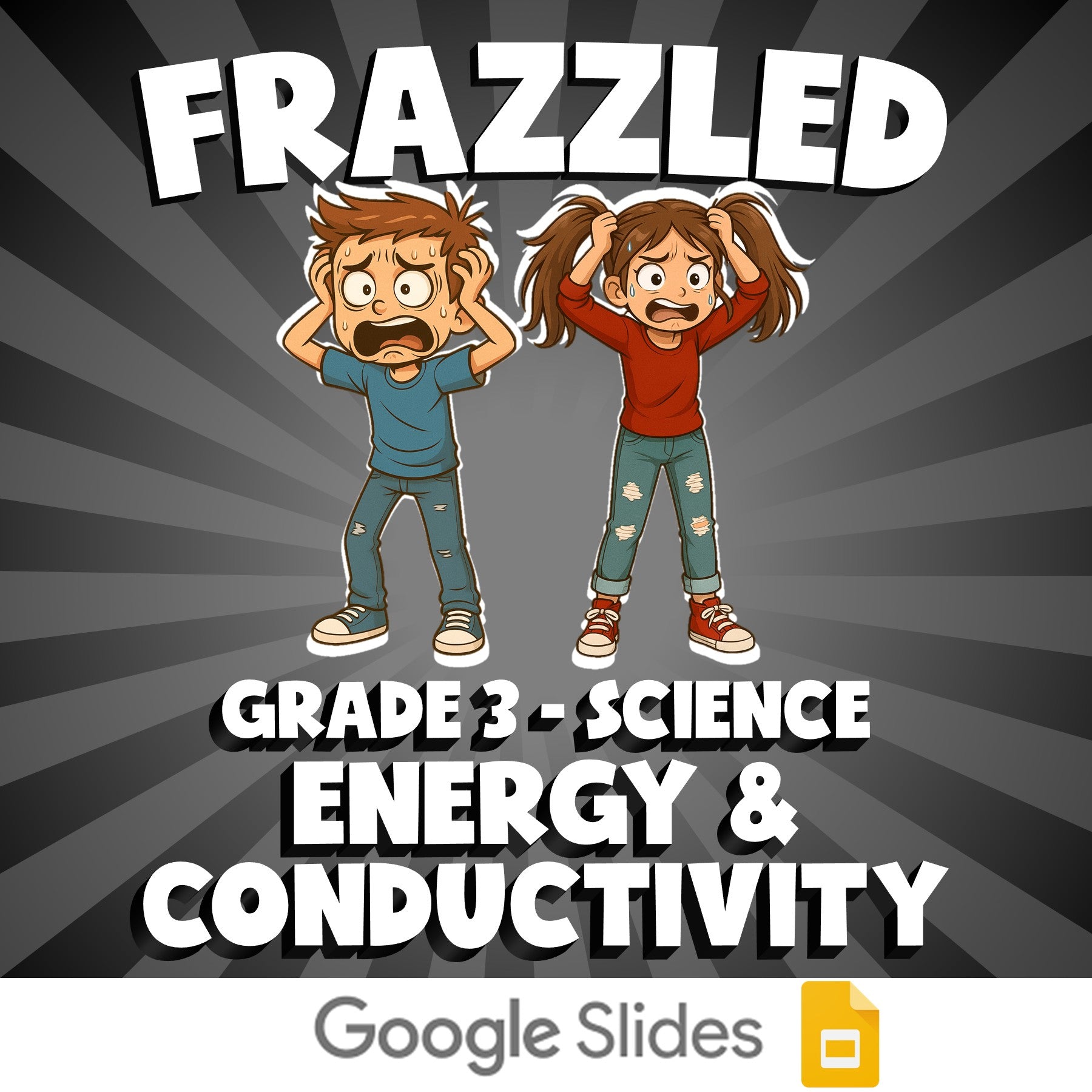 Energy & Conductivity FRAZZLED Science Game - No Prep Grade 3 Review Activity