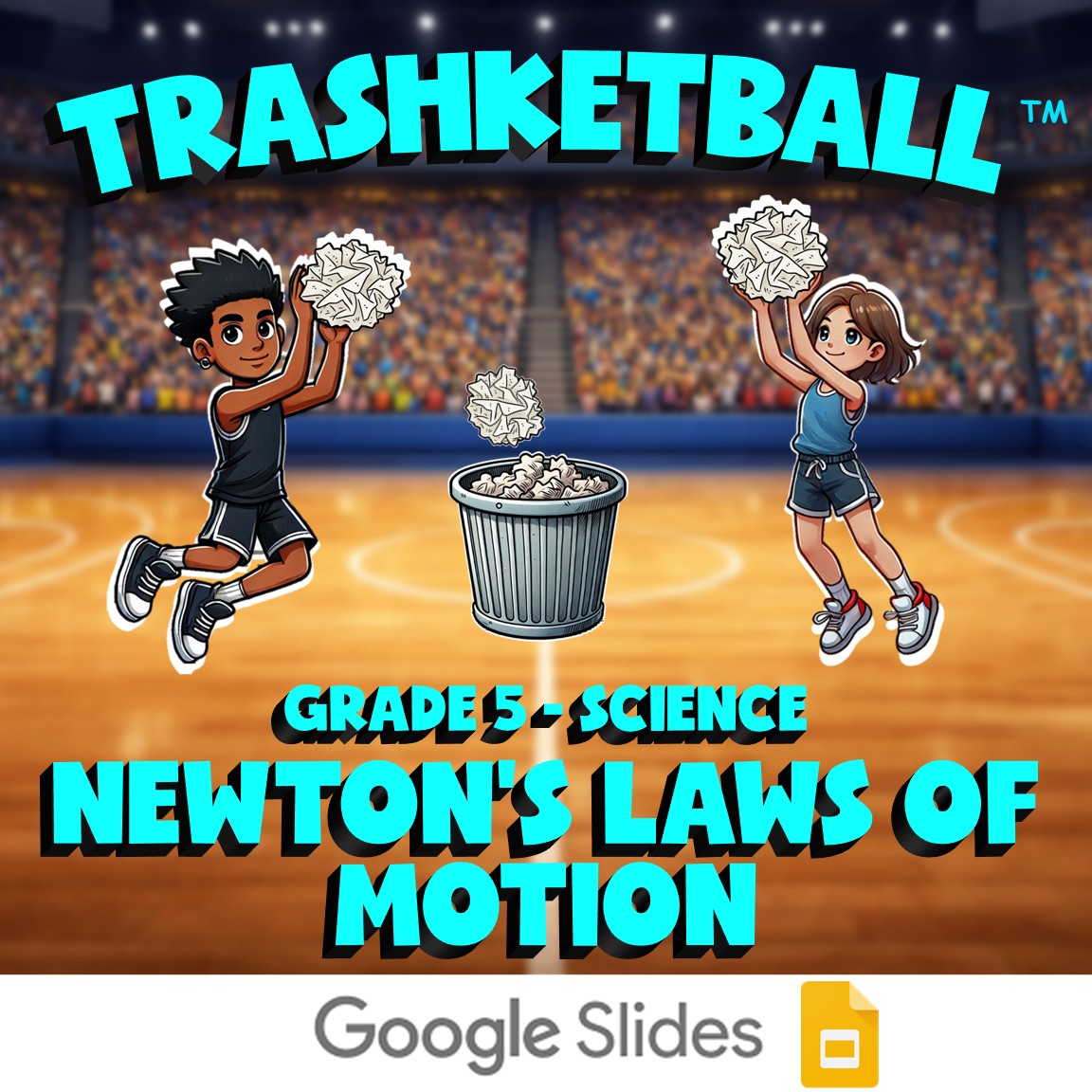 Newton’s Laws of Motion TRASHKETBALL Science Game - No Prep Grade 5 Review