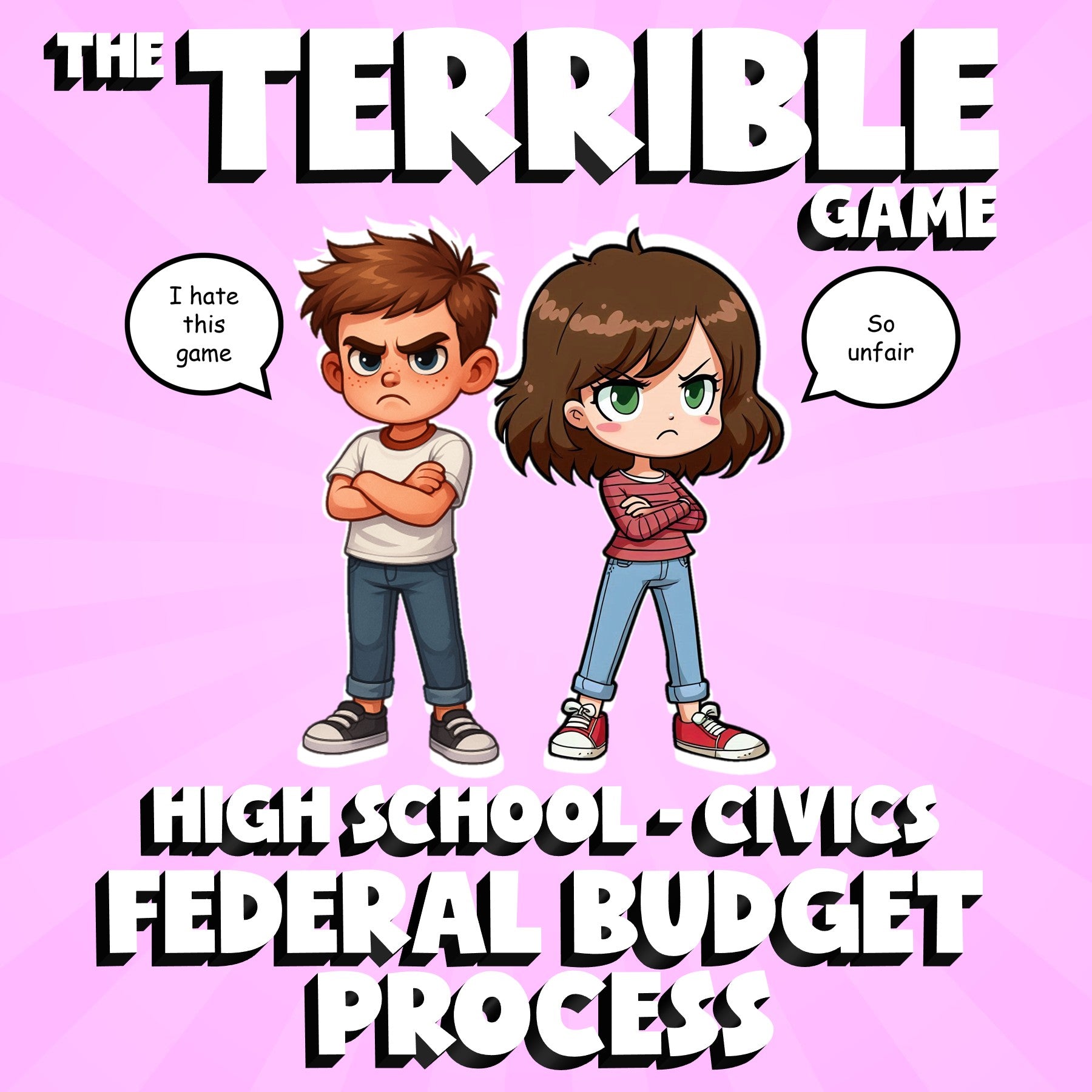 Federal Budget Process THE TERRIBLE GAME - No Prep Civics Review Activity