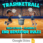 End Behavior Rules TRASHKETBALL Math Game - No Prep Algebra 2 Review Activity