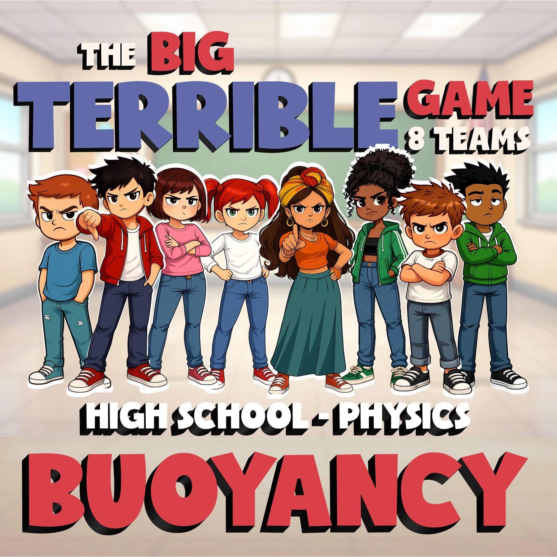 Buoyancy BIG TERRIBLE GAME - No Prep Physics Science Review Activity