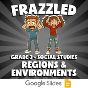 Regions & Environments FRAZZLED Socials Game - No Prep Grade 3 Review Activity