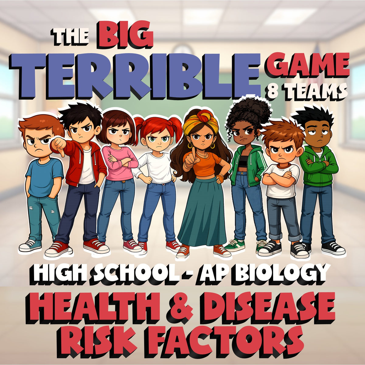 Health & Disease Risk Factors BIG TERRIBLE GAME - AP Biology Science Review