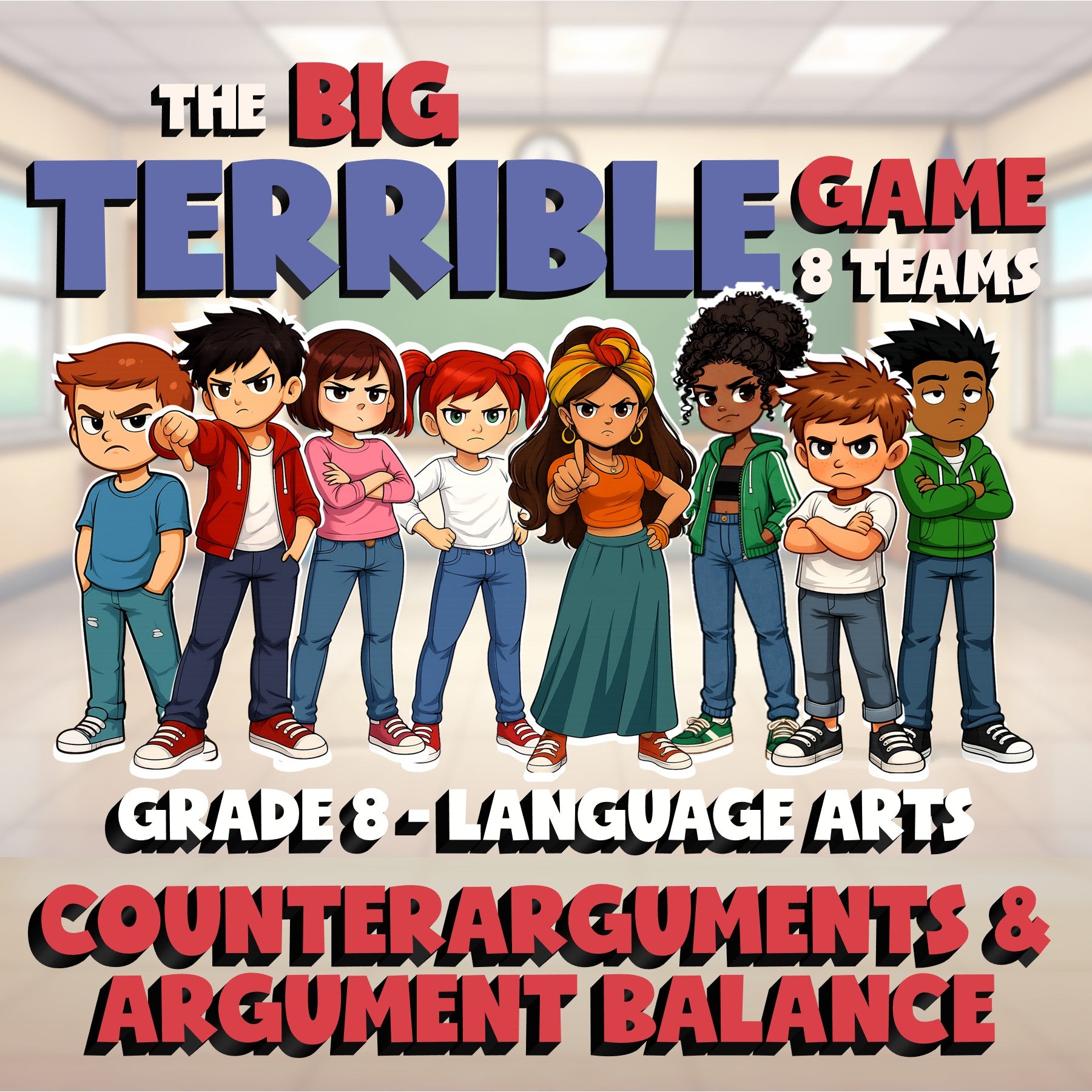 Counterarguments & Argument Balance BIG TERRIBLE GAME - Grade 8 ELA Review