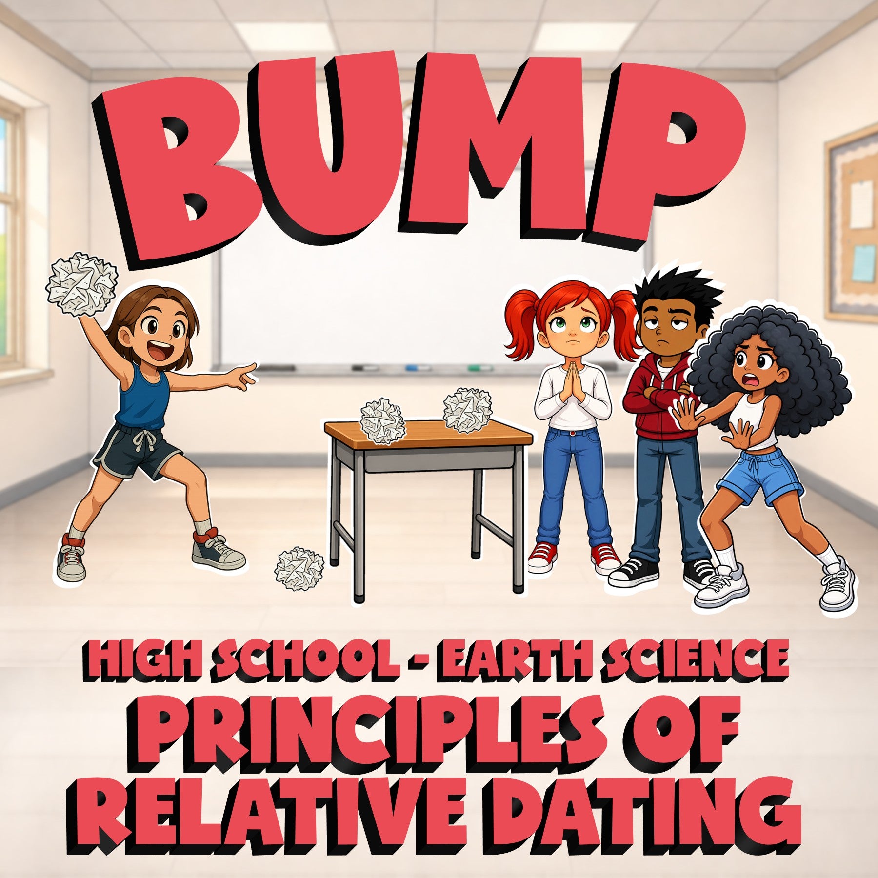 Principles of Relative Dating BUMP Game - No Prep Earth Science Review Activity