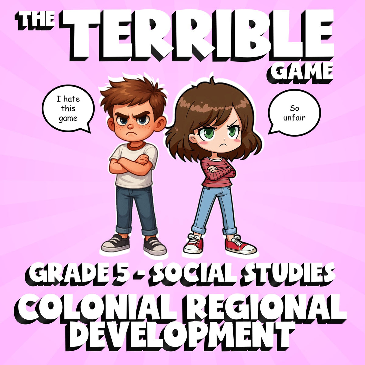 Colonial Regional Development THE TERRIBLE GAME - No Prep Grade 5 Socials Review