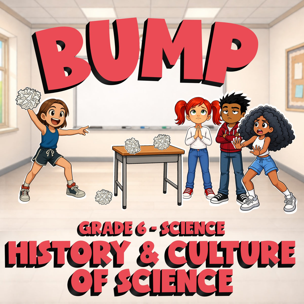 History & Culture of Science BUMP Science Game - No Prep Grade 6 Review Activity
