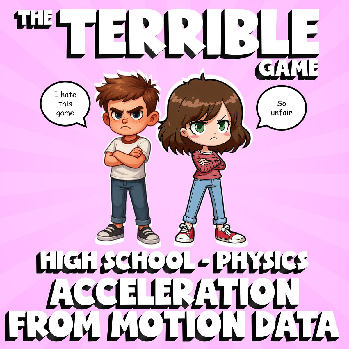 Acceleration from Motion Data THE TERRIBLE GAME - No Prep Physics Science Review
