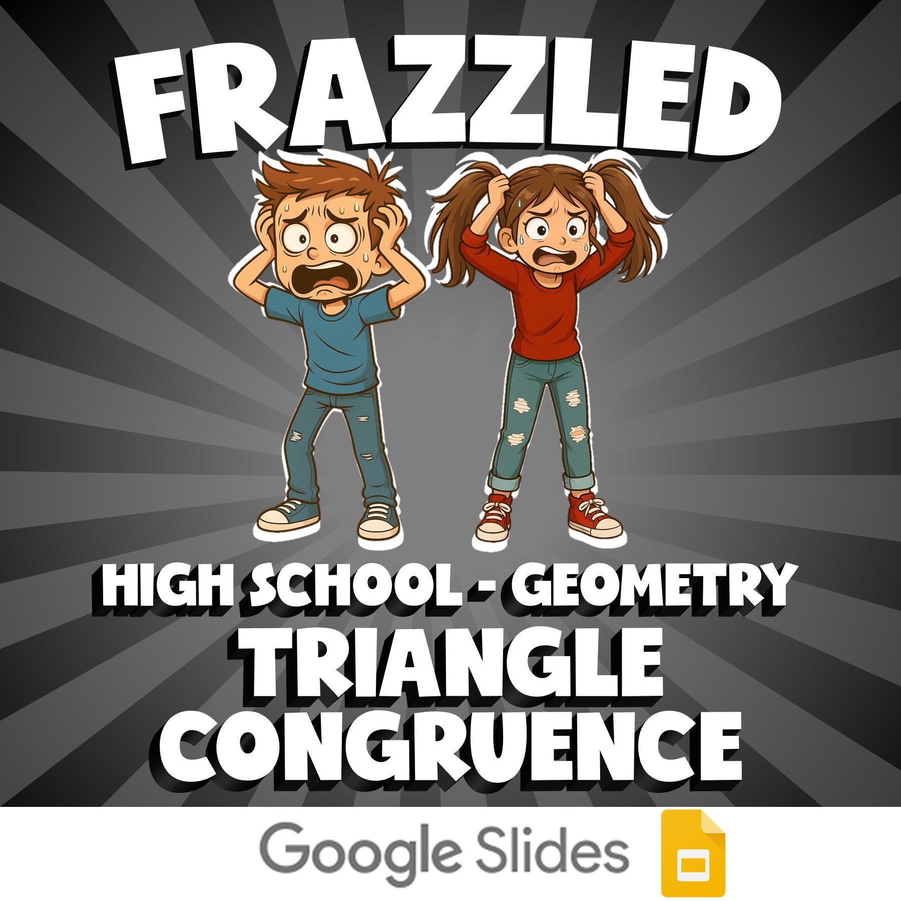 Triangle Congruence FRAZZLED Math Game - No Prep Geometry Review Activity