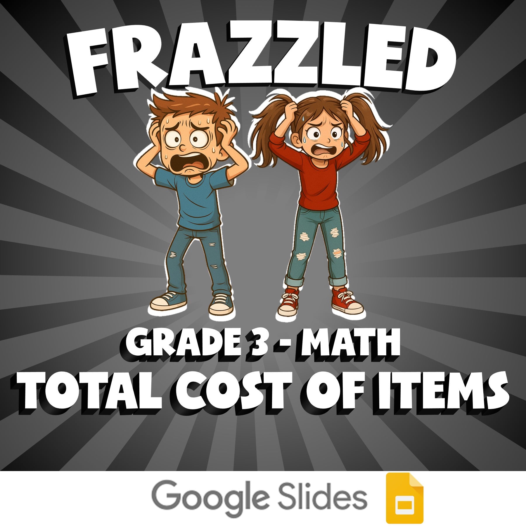 Total Cost of Items FRAZZLED Math Game - No Prep Grade 3 Review Activity