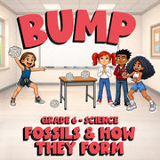 Fossils & How They Form BUMP Science Game - No Prep Grade 6 Review Activity