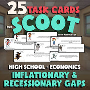 Inflationary & Recessionary Gaps SCOOT TASK CARDS Economics Game - No Prep