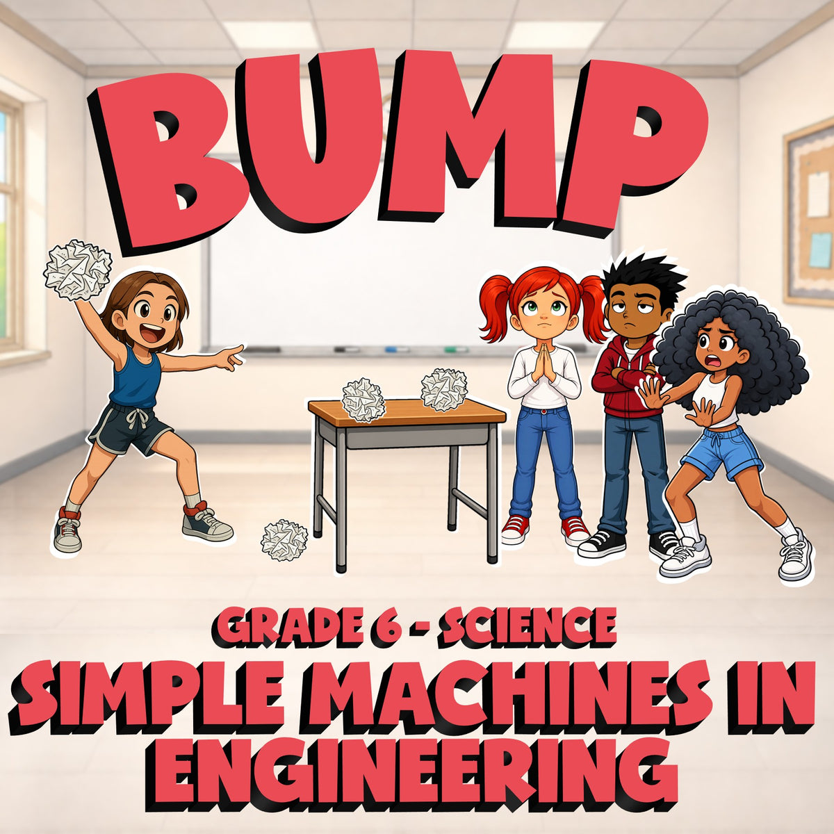 Simple Machines in Engineering BUMP Science Game - No Prep Grade 6 Review