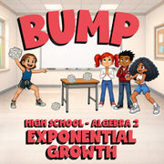 Exponential Growth BUMP Math Game - No Prep Algebra 2 Review Activity
