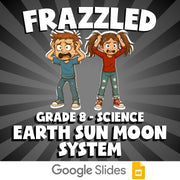 Earth Sun Moon System FRAZZLED Science Game - No Prep Grade 8 Review Activity
