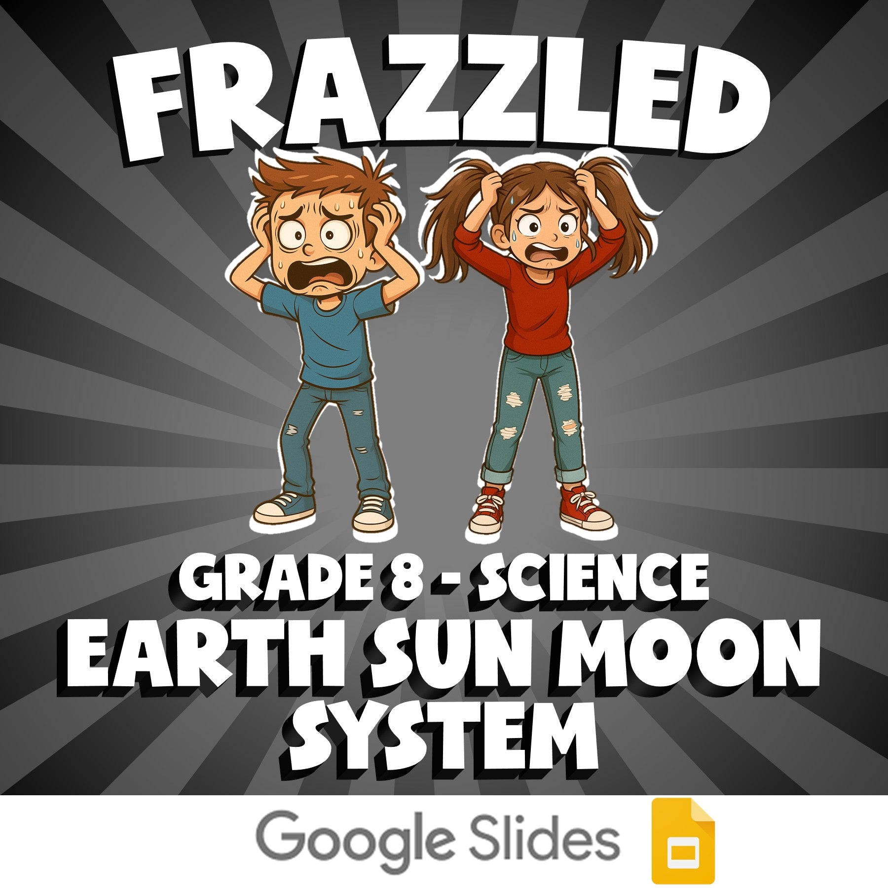 Earth Sun Moon System FRAZZLED Science Game - No Prep Grade 8 Review Activity
