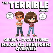 Major U.S. Landforms Overview THE TERRIBLE GAME - No Prep Grade 4 Socials Review
