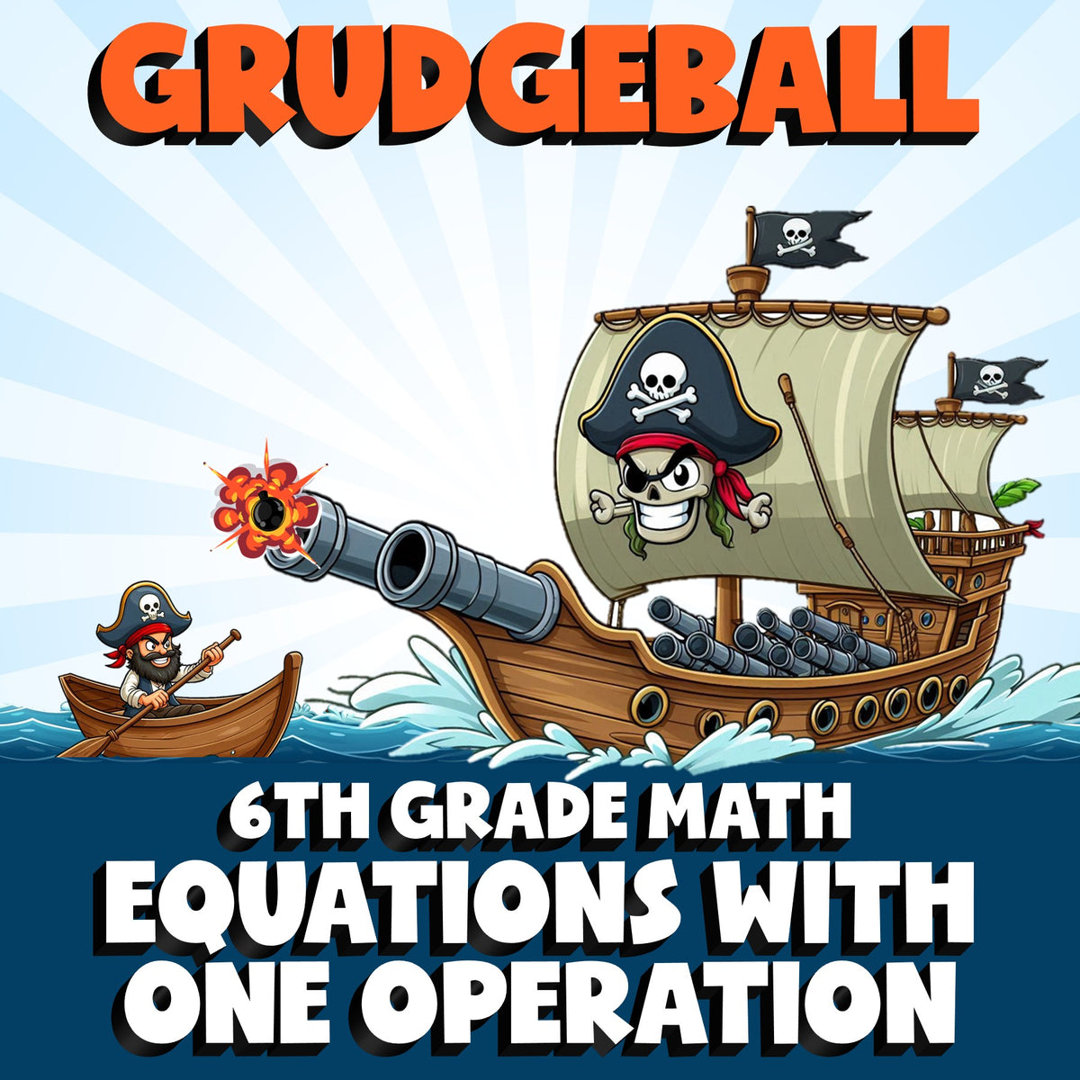 Equations with One Operation GRUDGEBALL Math Game - No Prep Grade 6 Review
