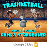 Dams & Hydropower TRASHKETBALL Science Game - No Prep Grade 5 Review Activity