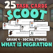 What Is Migration SCOOT TASK CARDS Socials Game - No Prep Grade 4 Review