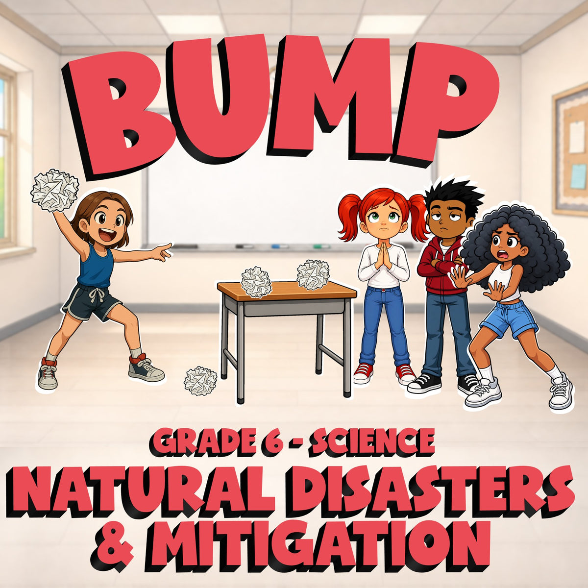 Natural Disasters & Mitigation BUMP Science Game - No Prep Grade 6 Review