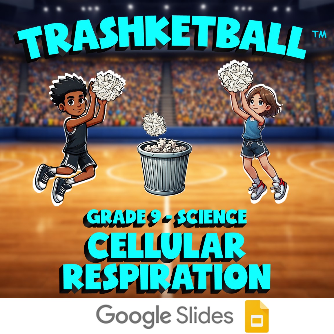 Cellular Respiration TRASHKETBALL Science Game - No Prep Grade 9 Review Activity