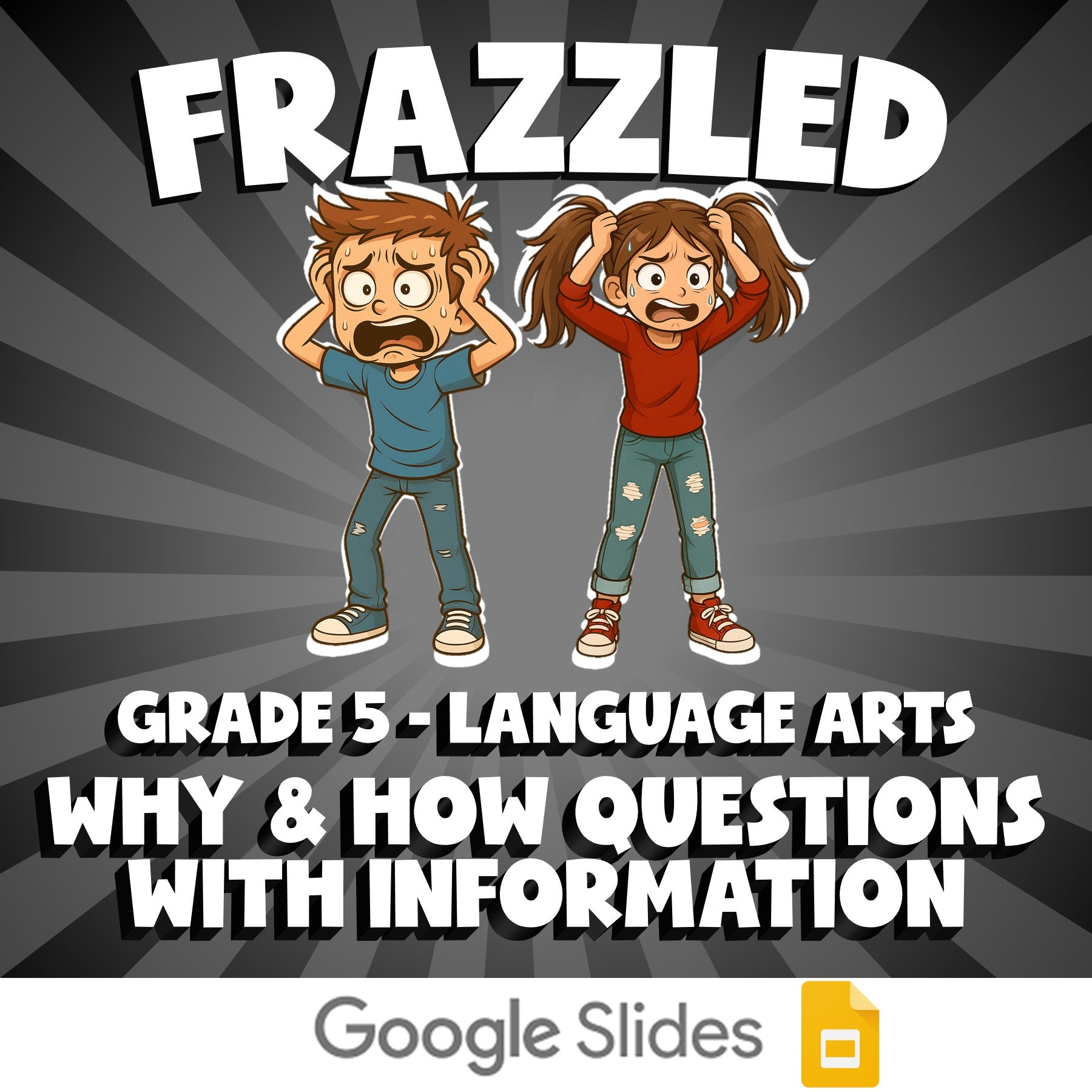Why & How Questions with Information FRAZZLED ELA Game - No Prep Grade 5 Review