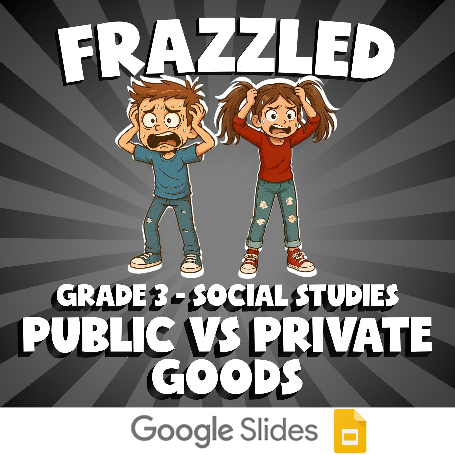 Public vs Private Goods FRAZZLED Socials Game - No Prep Grade 3 Review Activity