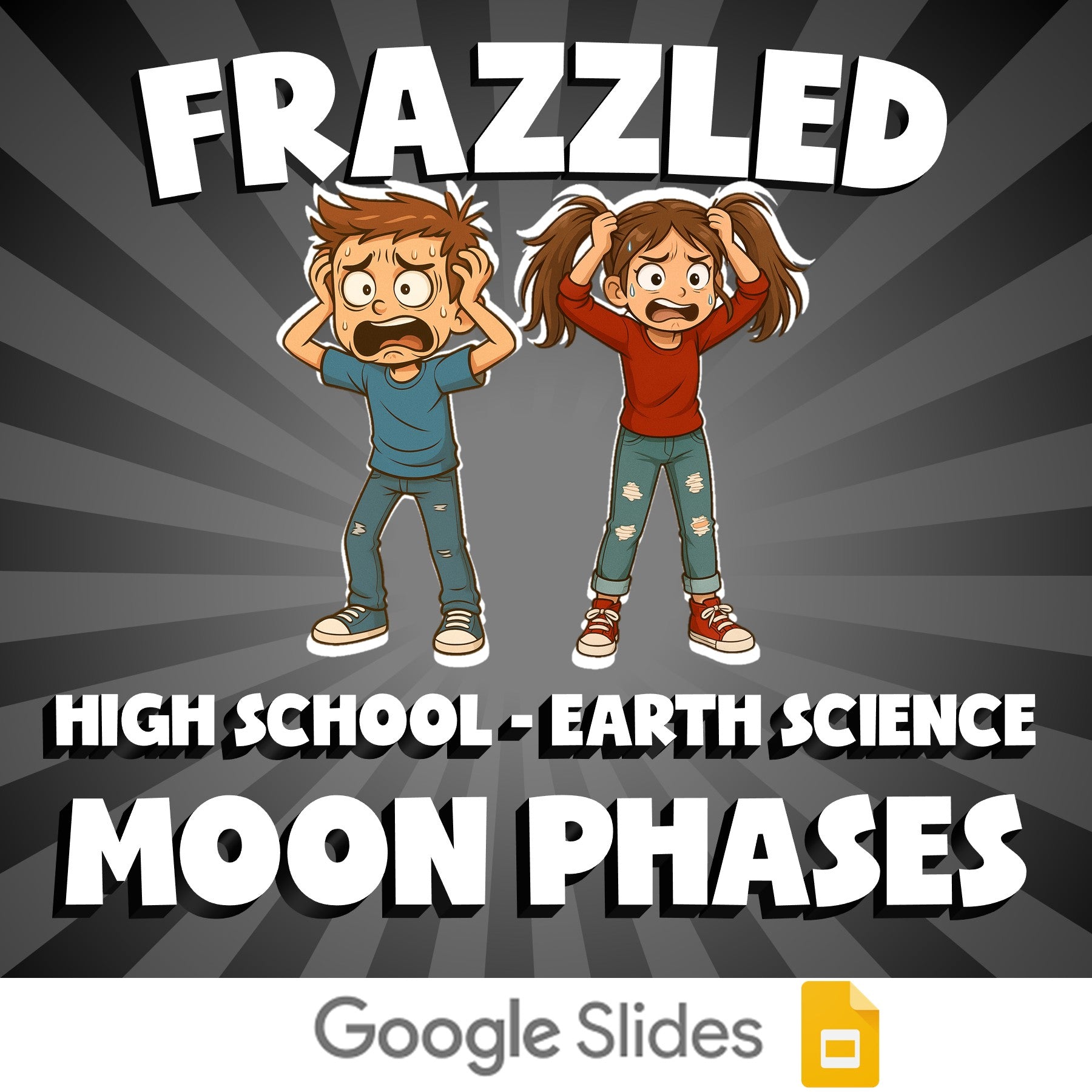 Moon Phases FRAZZLED Game - No Prep Earth Science Review Activity