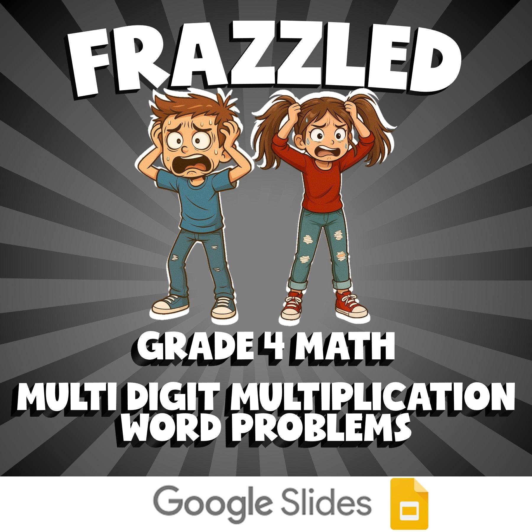 Multi Digit Multiplication Word Problems FRAZZLED Math Game - No Prep Grade 4