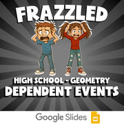 Dependent Events FRAZZLED Math Game - No Prep Geometry Review Activity