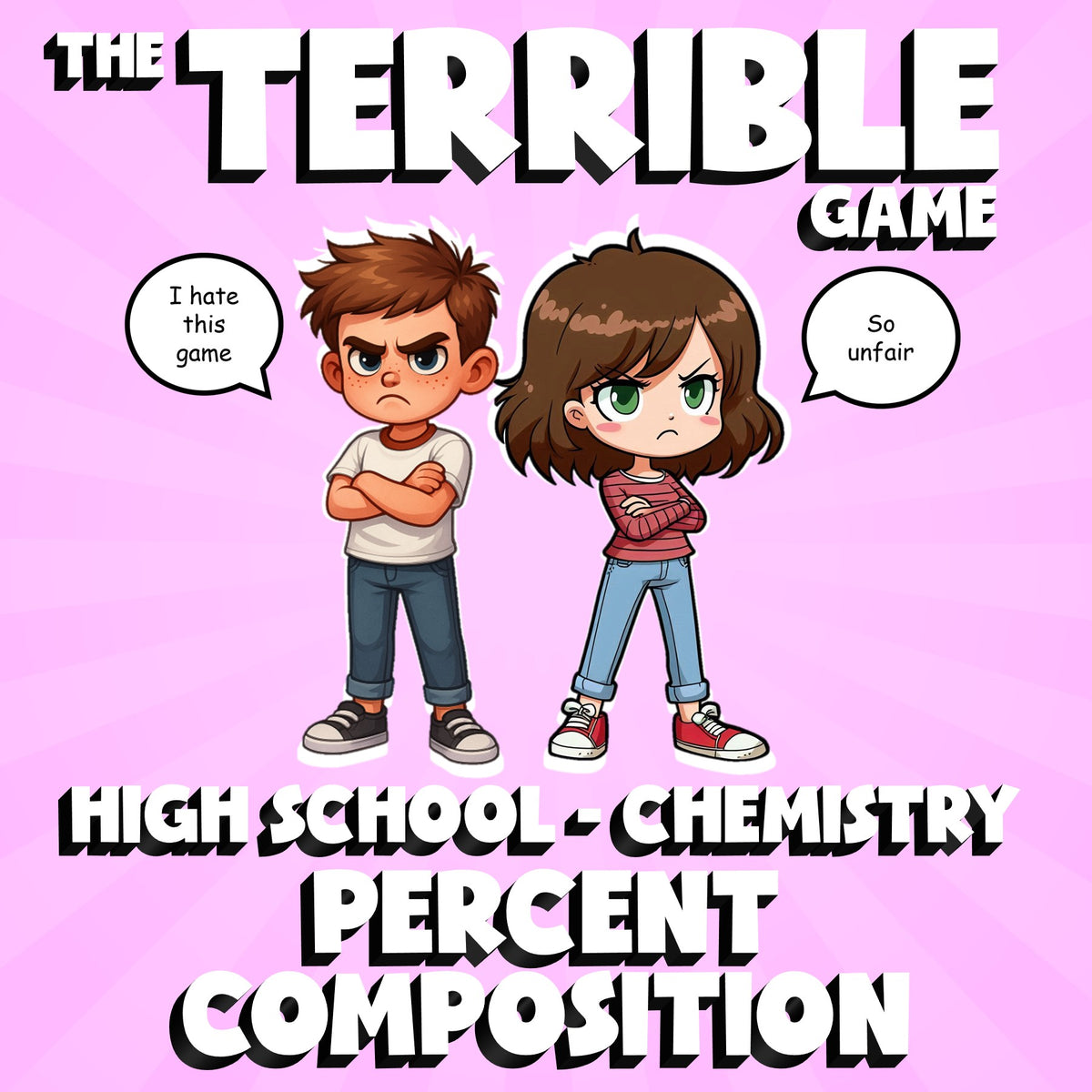 Percent Composition THE TERRIBLE GAME - No Prep Chemistry Science Review