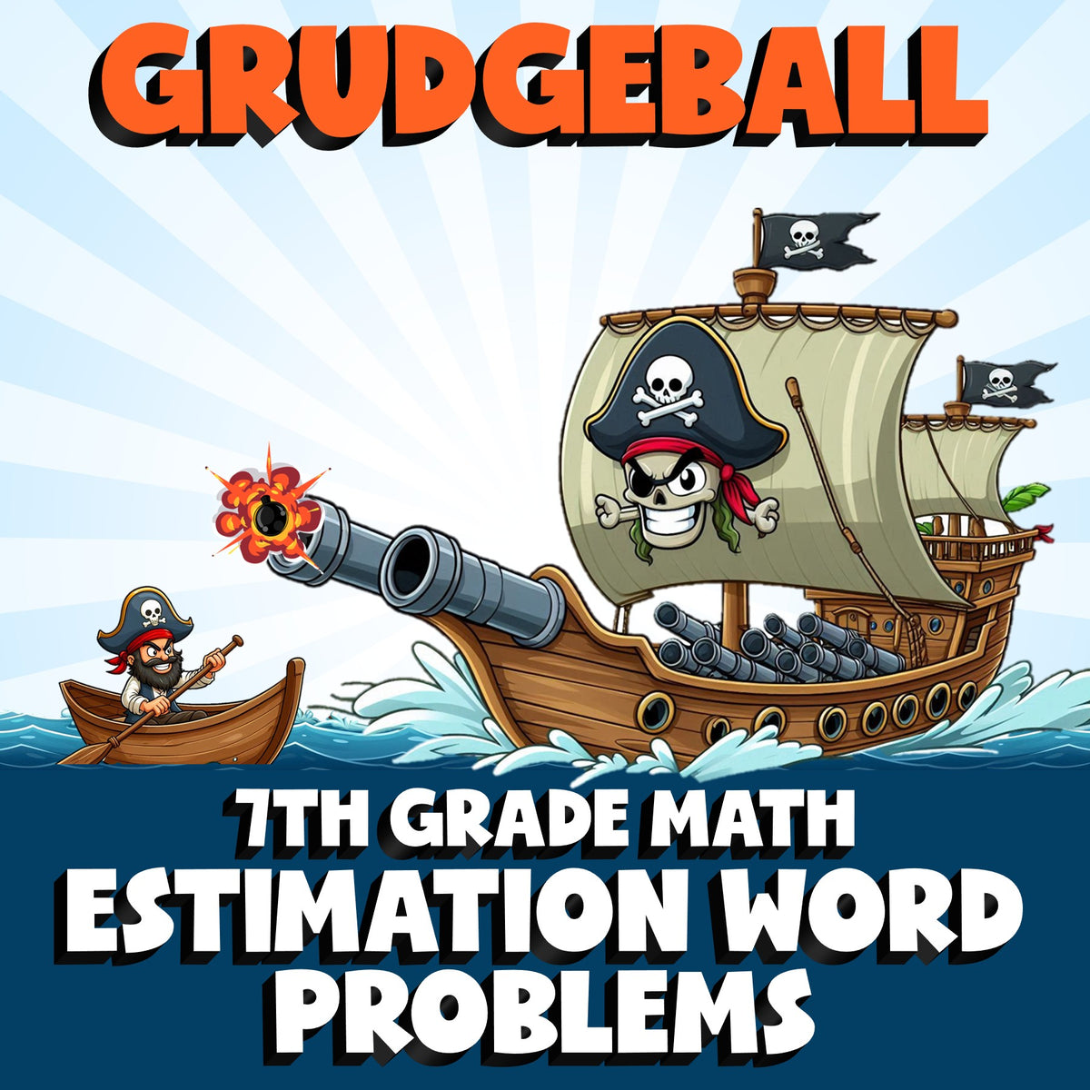 Estimation Word Problems GRUDGEBALL Math Game - No Prep Grade 7 Review Activity