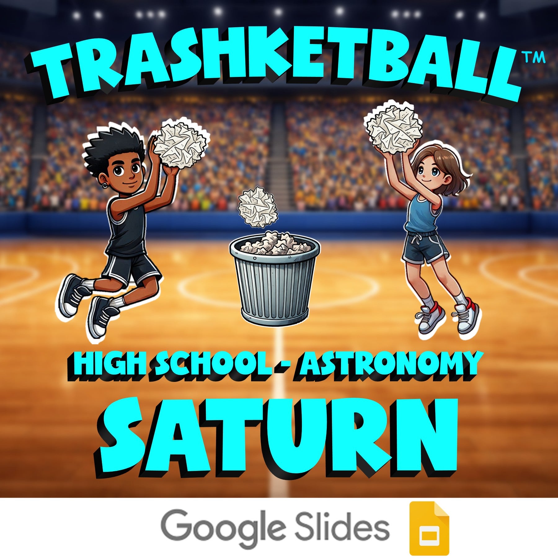 Saturn TRASHKETBALL Science Game - No Prep Astronomy Review Activity