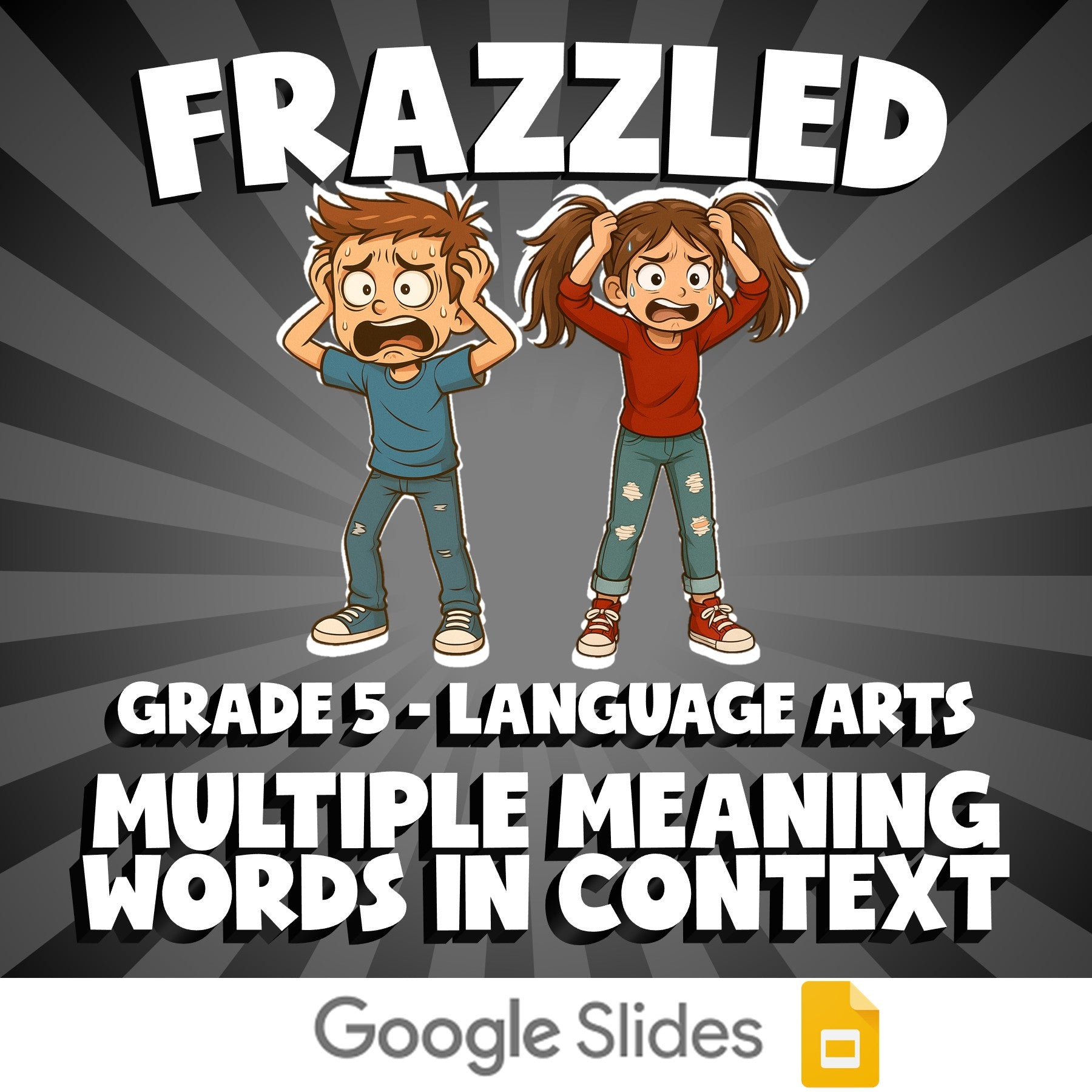 Multiple Meaning Words in Context FRAZZLED ELA Game - No Prep Grade 5 Review
