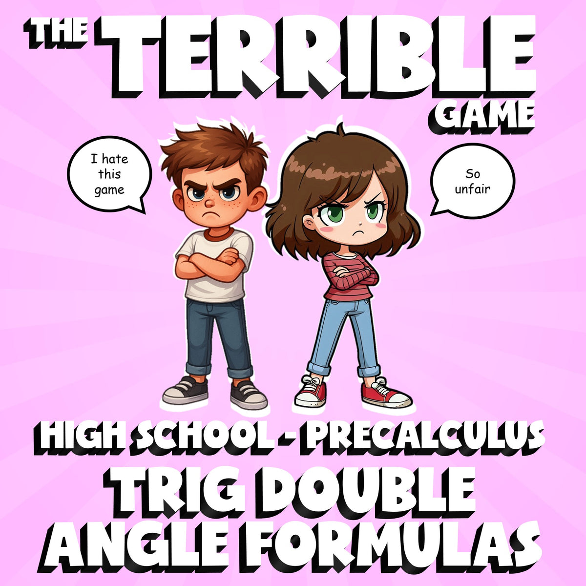 Trig Double Angle Formulas THE TERRIBLE GAME - No Prep PreCalculus Math Review
