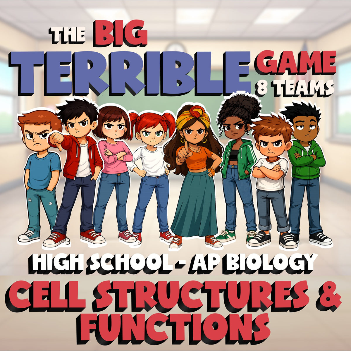 Cell Structures & Functions BIG TERRIBLE GAME - AP Biology Science Review