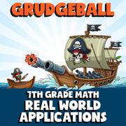 Real World Applications GRUDGEBALL Math Game - No Prep Grade 7 Review Activity