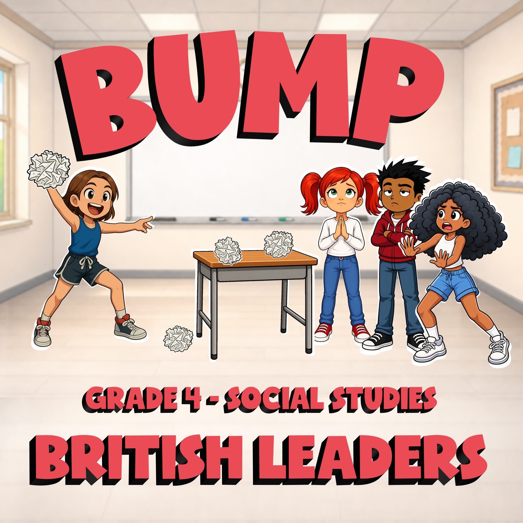 British Leaders BUMP Socials Game - No Prep Grade 4 Review Activity