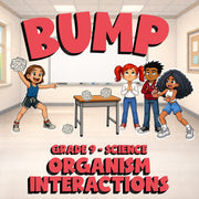 Organism Interactions BUMP Science Game - No Prep Grade 9 Review Activity