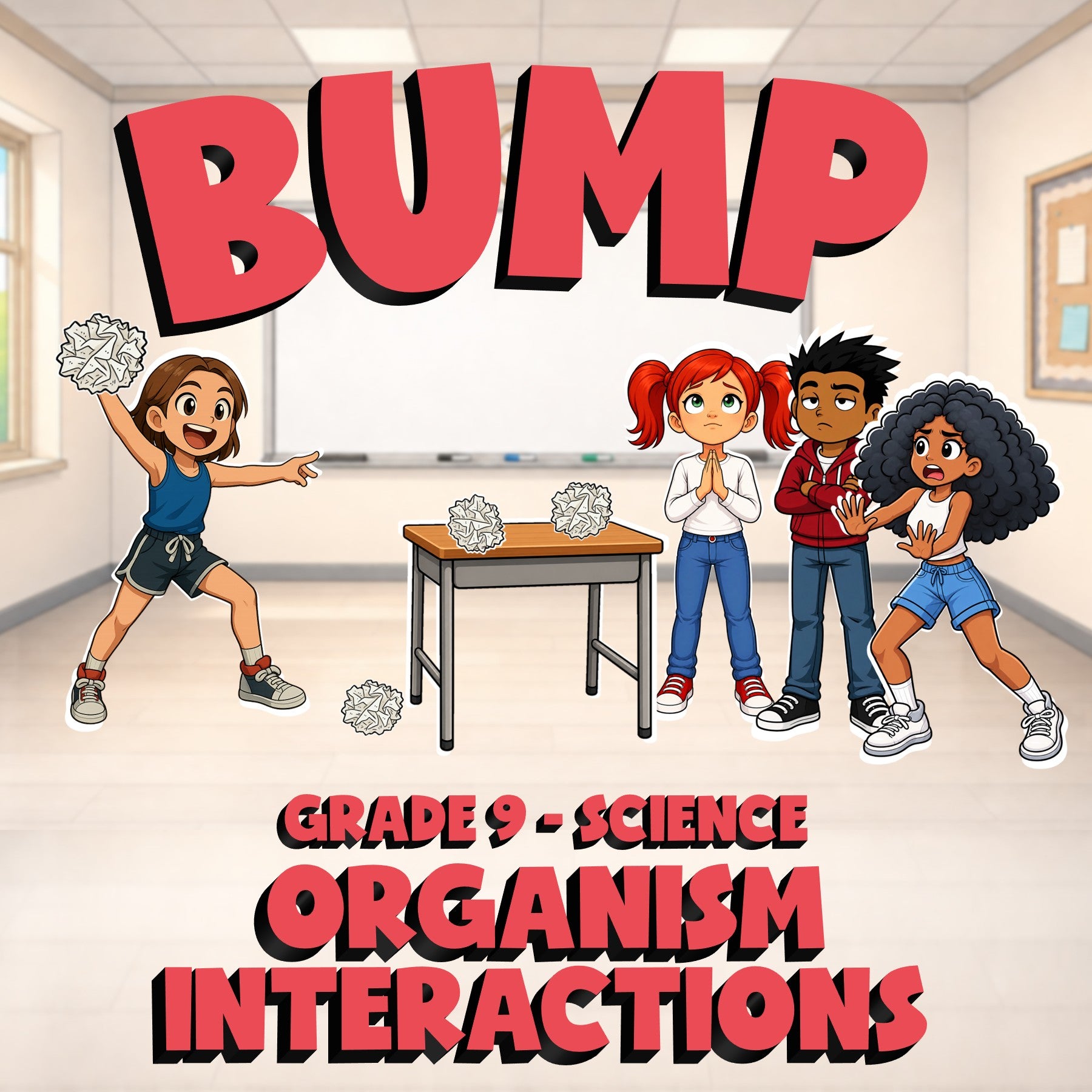 Organism Interactions BUMP Science Game - No Prep Grade 9 Review Activity