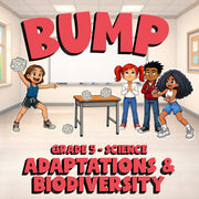 Adaptations & Biodiversity BUMP Science Game - No Prep Grade 5 Review Activity