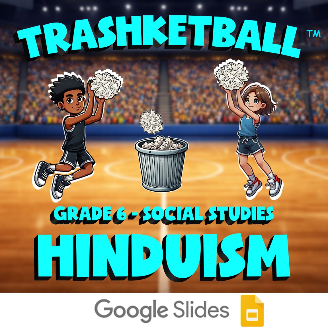 Hinduism TRASHKETBALL Socials Game - No Prep Grade 6 Review Activity