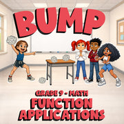 Function Applications BUMP Math Game - No Prep Grade 9 Review Activity