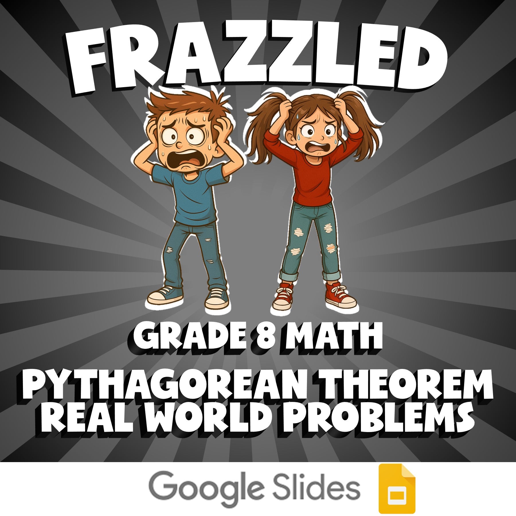 Pythagorean Theorem Real World Problems FRAZZLED Math Game - No Prep Grade 8