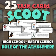 Role of the Atmosphere SCOOT TASK CARDS Game - No Prep Earth Science Review
