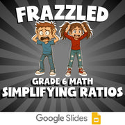 Simplifying Ratios FRAZZLED Math Game - No Prep Grade 6 Review Activity